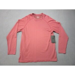 Fabletics Shirt Mens Large Pink The Training Day Long Sleeve Tee 4 Way Stretch